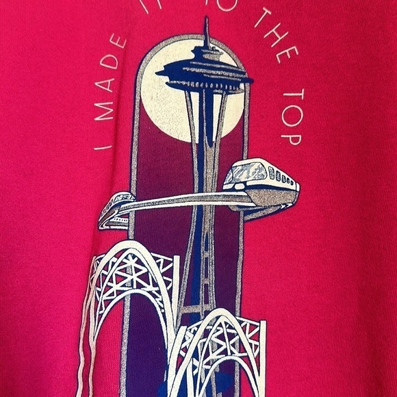 Vintage Space Needle Seattle WA Crewneck Sweatshirt Jacket - Picture 3 of 6